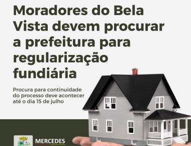 Moradores do Bela Vista devem procurar a prefeitura para dar sequência ao processo de regularização fundiária